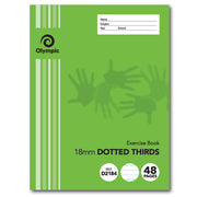Olympic Exercise Book Stripe: 48pg 18mm Dotted-Thirds (Pack of 20)