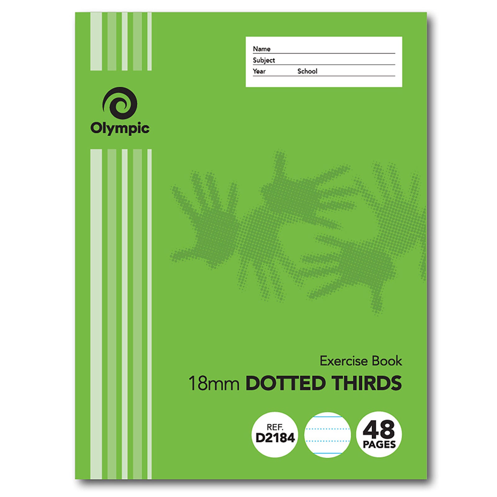 Olympic Exercise Book Stripe: 48pg 18mm Dotted-Thirds (Pack of 20)