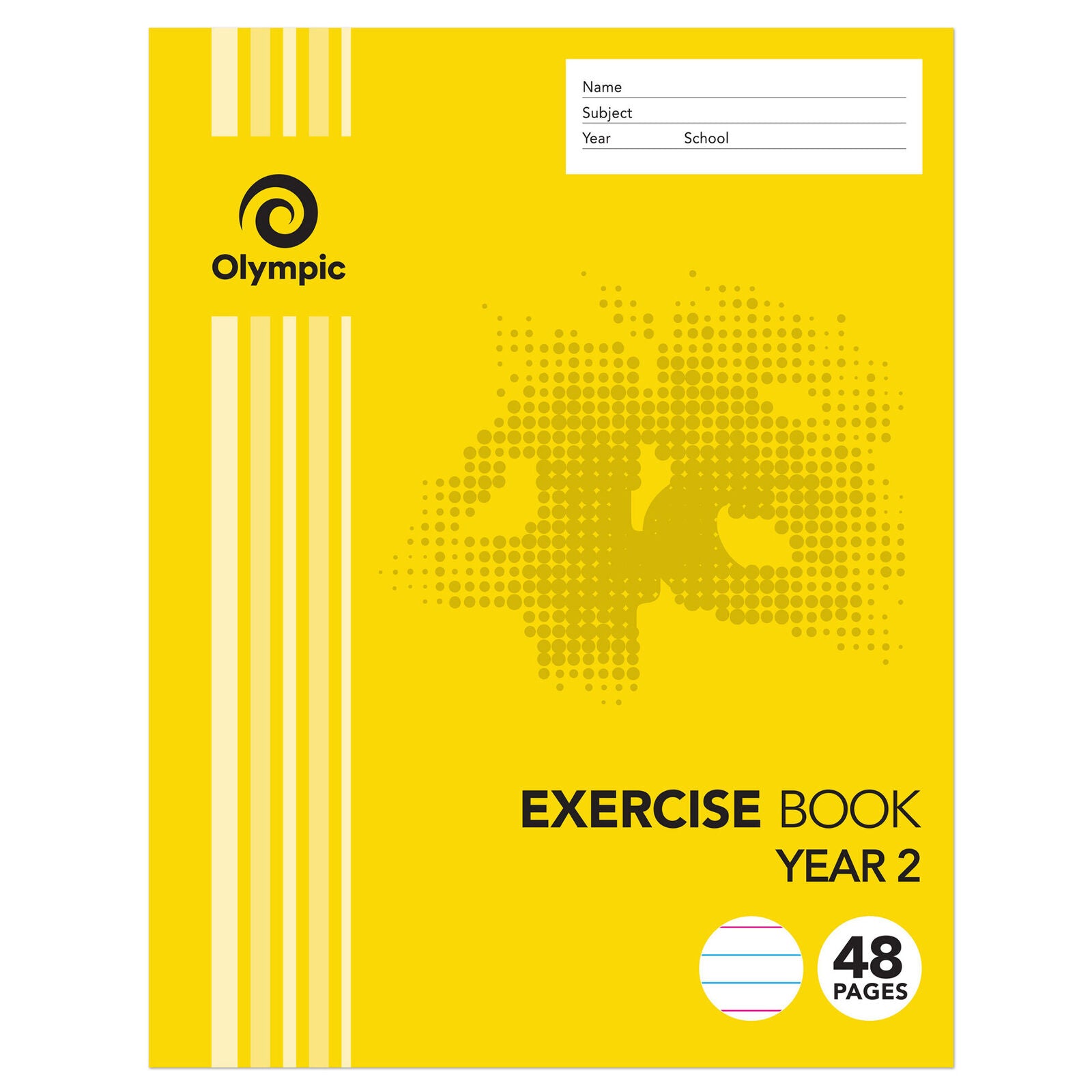 Olympic Exercise Book - 225x175mm Year 2: 48pg (Pack of 20)