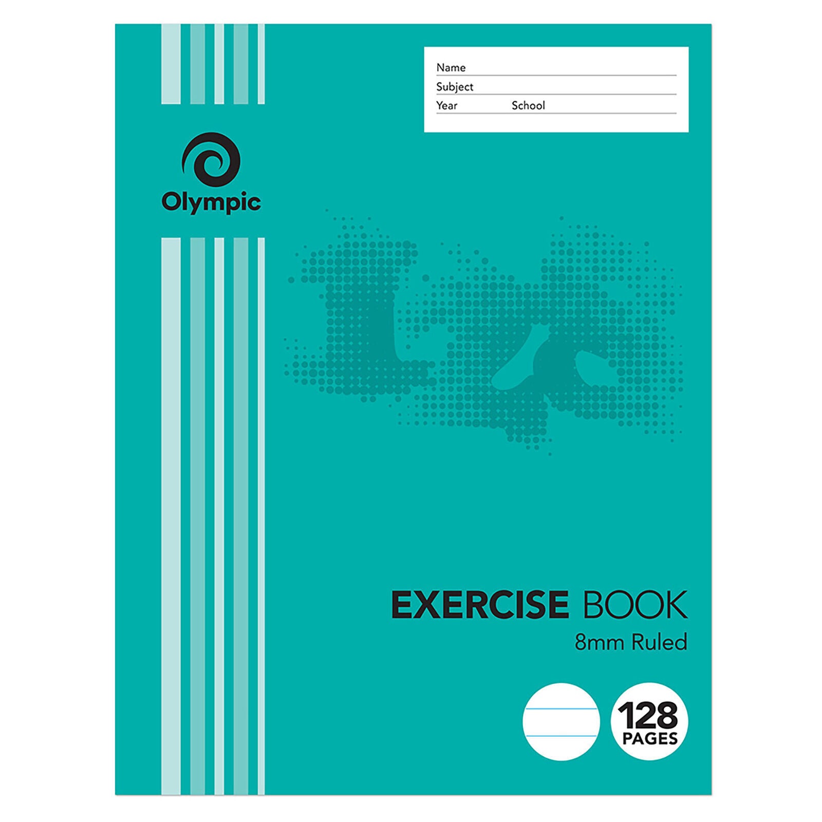 Olympic Exercise Book - 225x175mm 8mm Ruled: 128pg (Single)