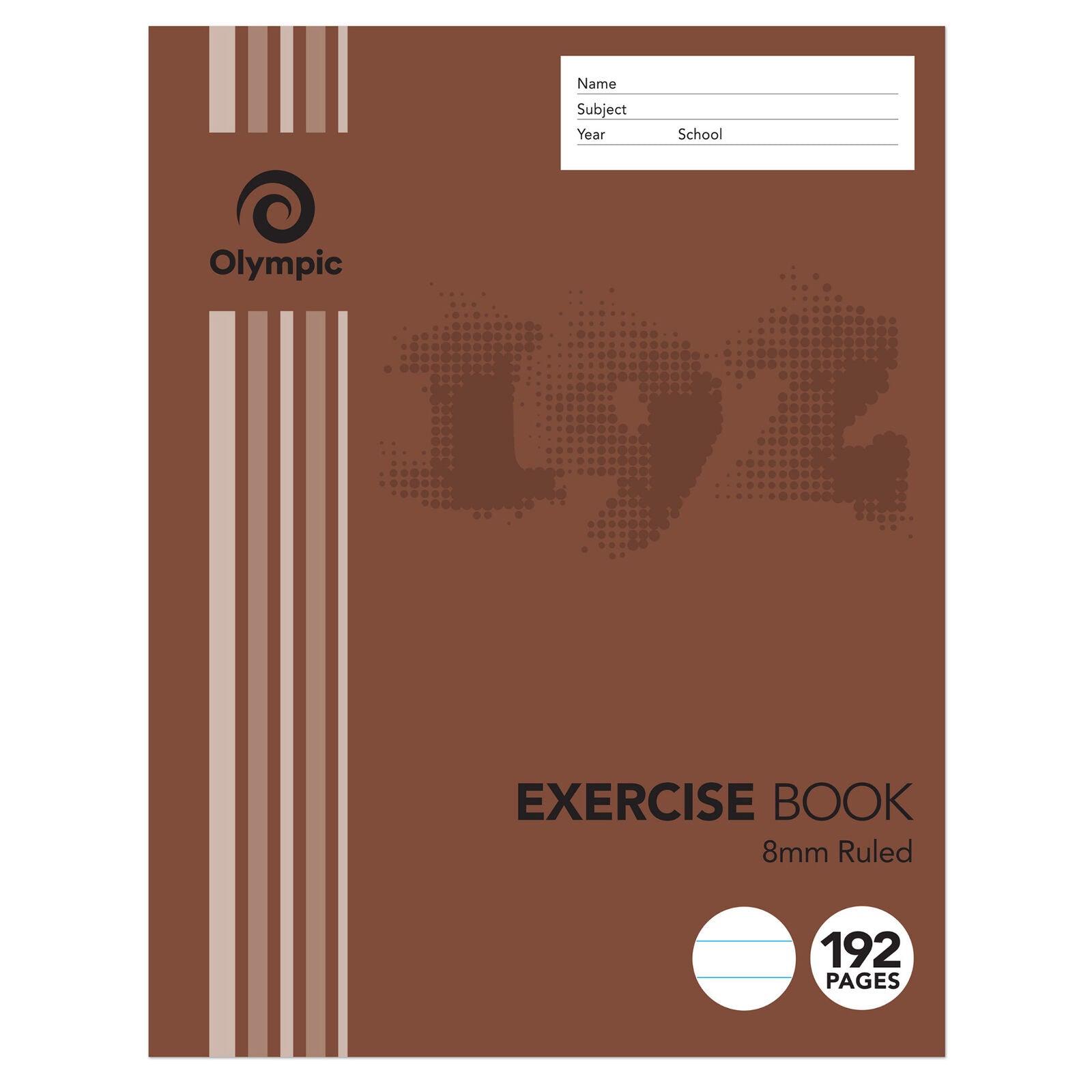 Olympic Exercise Book - 225x175mm 8mm Ruled: 192pg (Pack of 5)