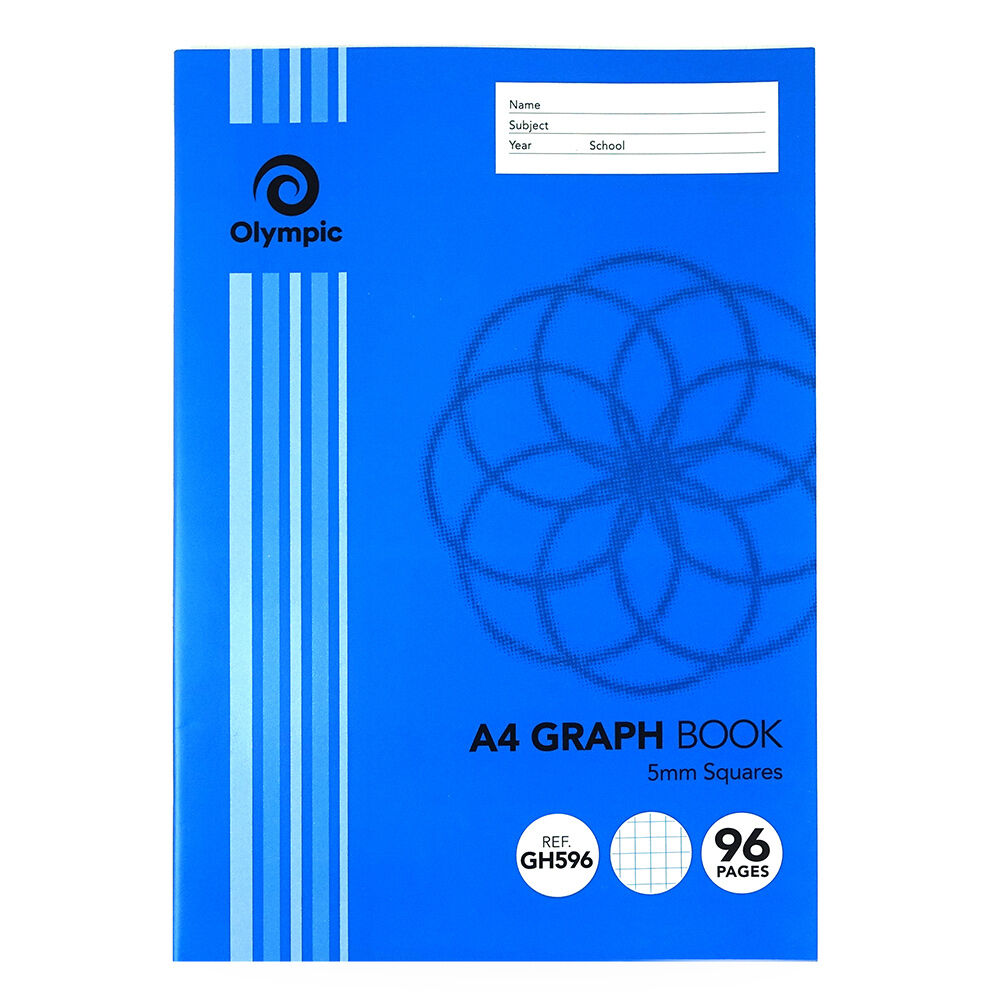 Olympic Graph Book - 96pg 5mm: A4
