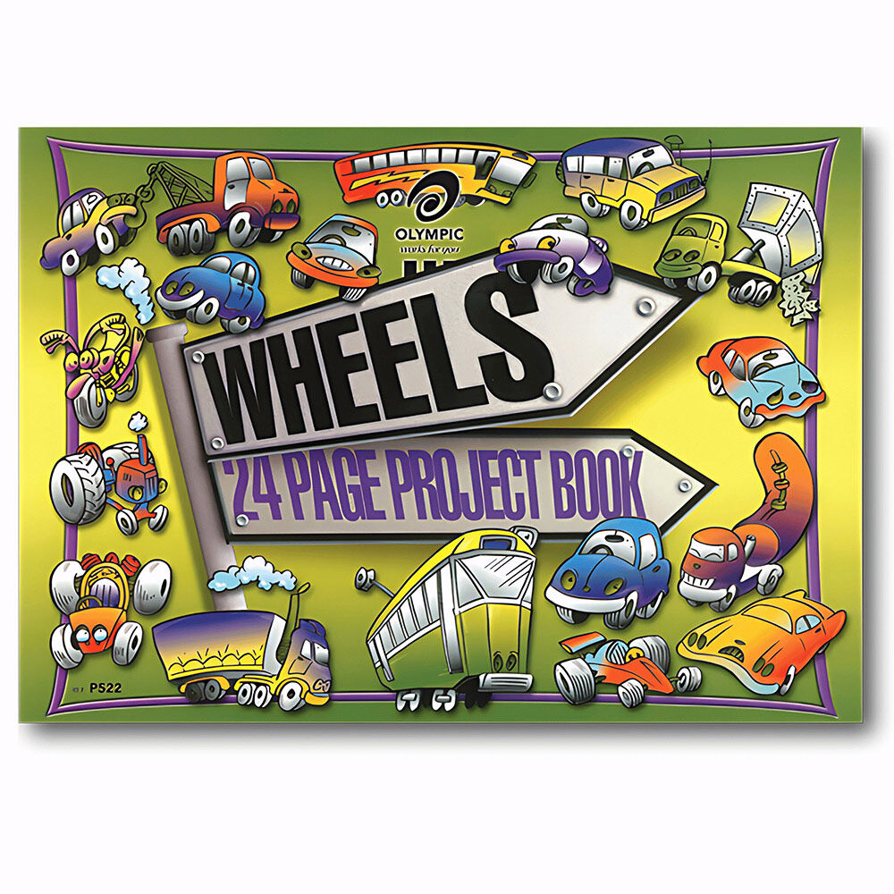 Olympic Project Book - 273x375mm 8mm Ruled (Wheels): 24pg (Pack of 10)