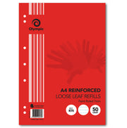Olympic Loose Leaf Reinforced Refills - A4 Ruled 7mm (50 Leaf)