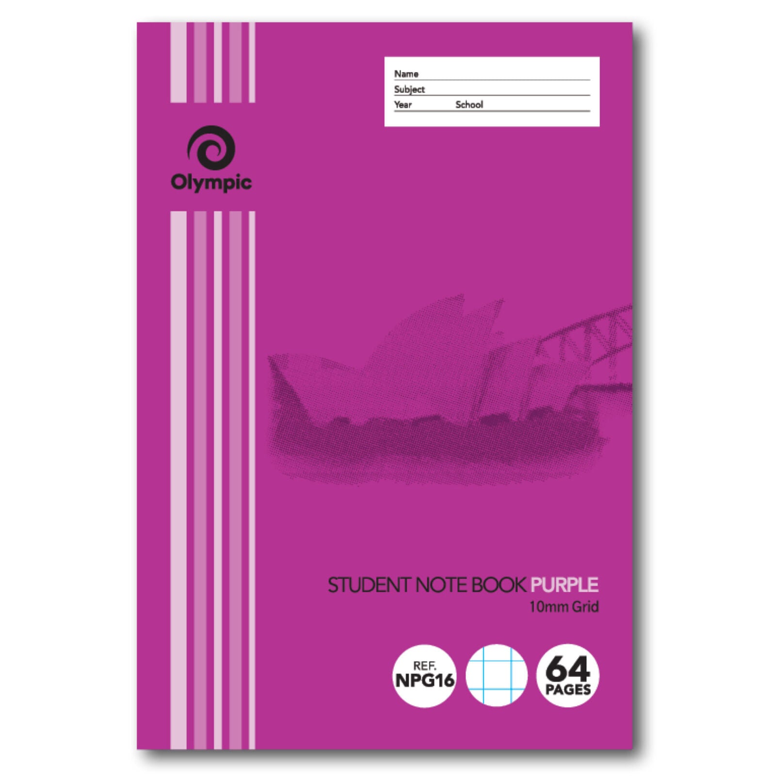 Olympic Student Grid Book - 250x175mm (55gsm) 10mm: 64pg (Single)