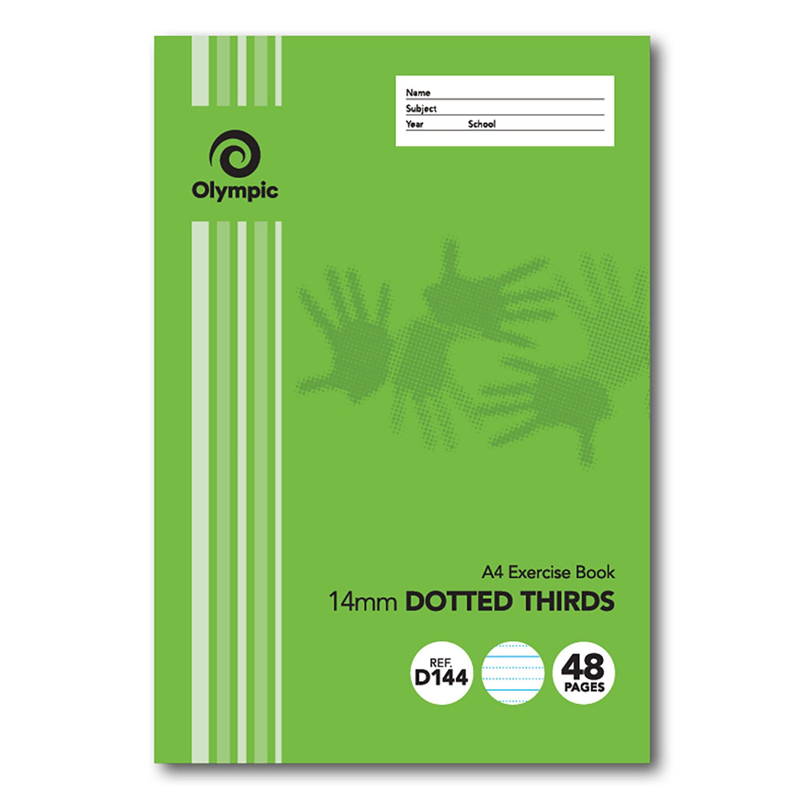 Olympic Exercise Book - A4 14mm Dotted-Thirds Green (D144I): 48pg (Pack of 20)