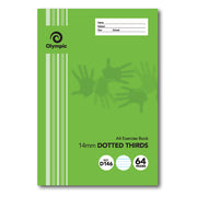 Olympic Exercise Book - A4 14mm Dotted-Thirds (D146I): 64pg (Pack of 20)
