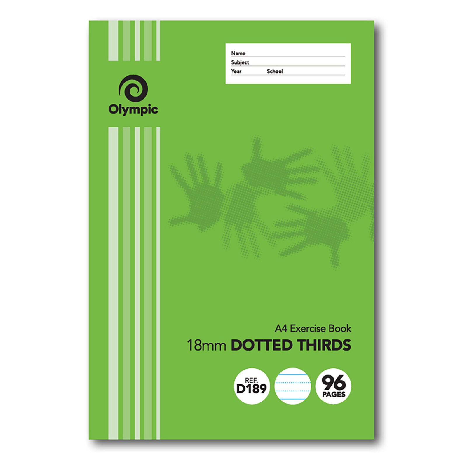 Olympic Exercise Book - A4 18mm Dotted-Thirds (D189I): 96pg (Single)