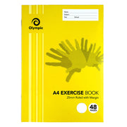Olympic Exercise Book - A4 (E254) 25mm Ruled Margin: 48pg
