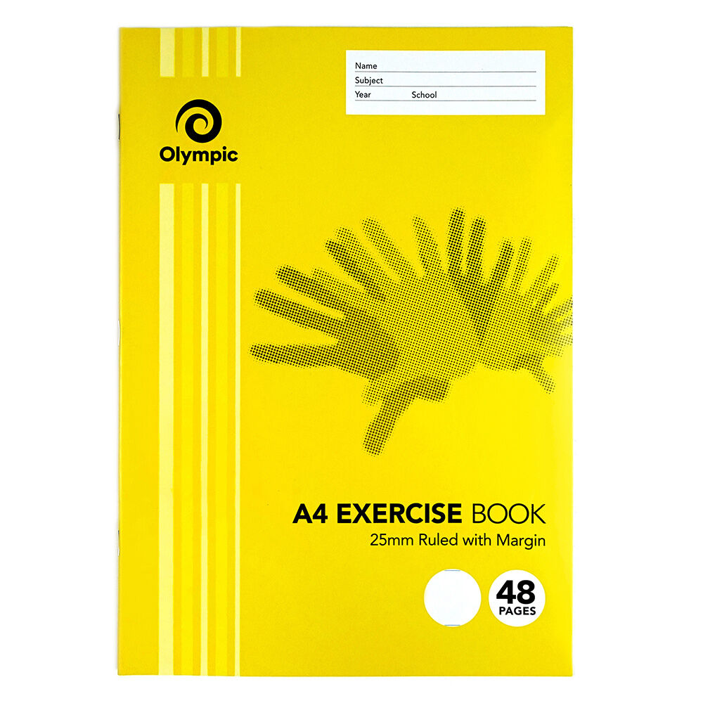 Olympic Exercise Book - A4 (E254) 25mm Ruled Margin: 48pg