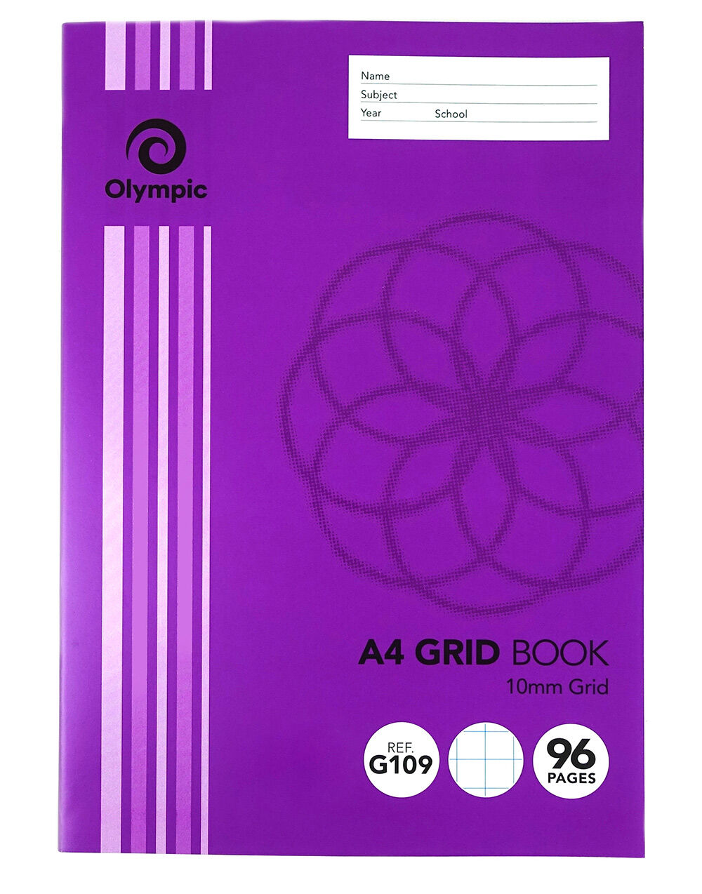 Olympic Grid Book - A4 10mm Square (G109): 96pg (Pack of 10)