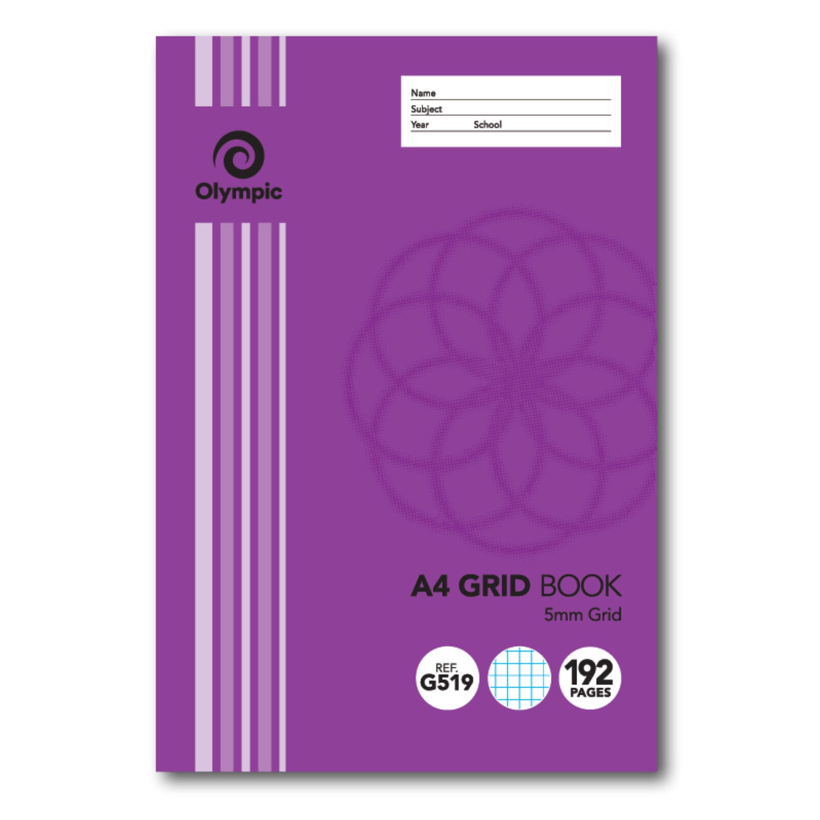 Olympic Grid Book - A4 5mm: 192pg (Pack of 5)