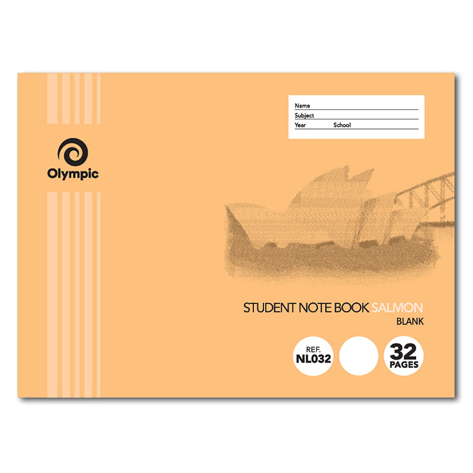 Olympic Exercise Book - NSW Student Book 175x240mm: 32pg Salmon (Pack of 20)