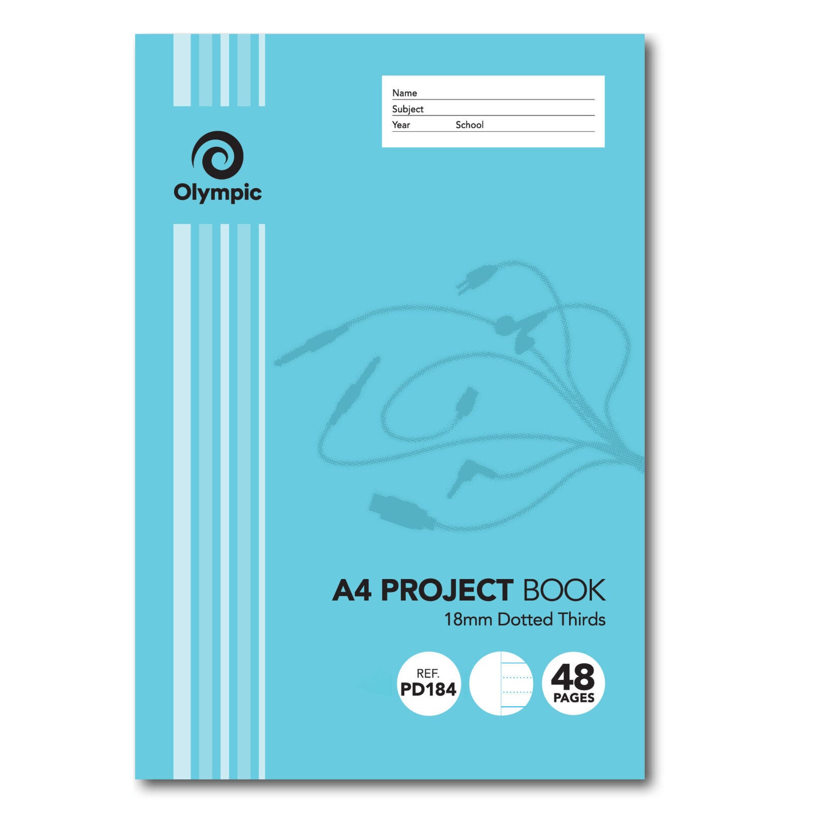 Olympic Project Book - A4 18mm Dotted-Thirds: 48pg (Single)