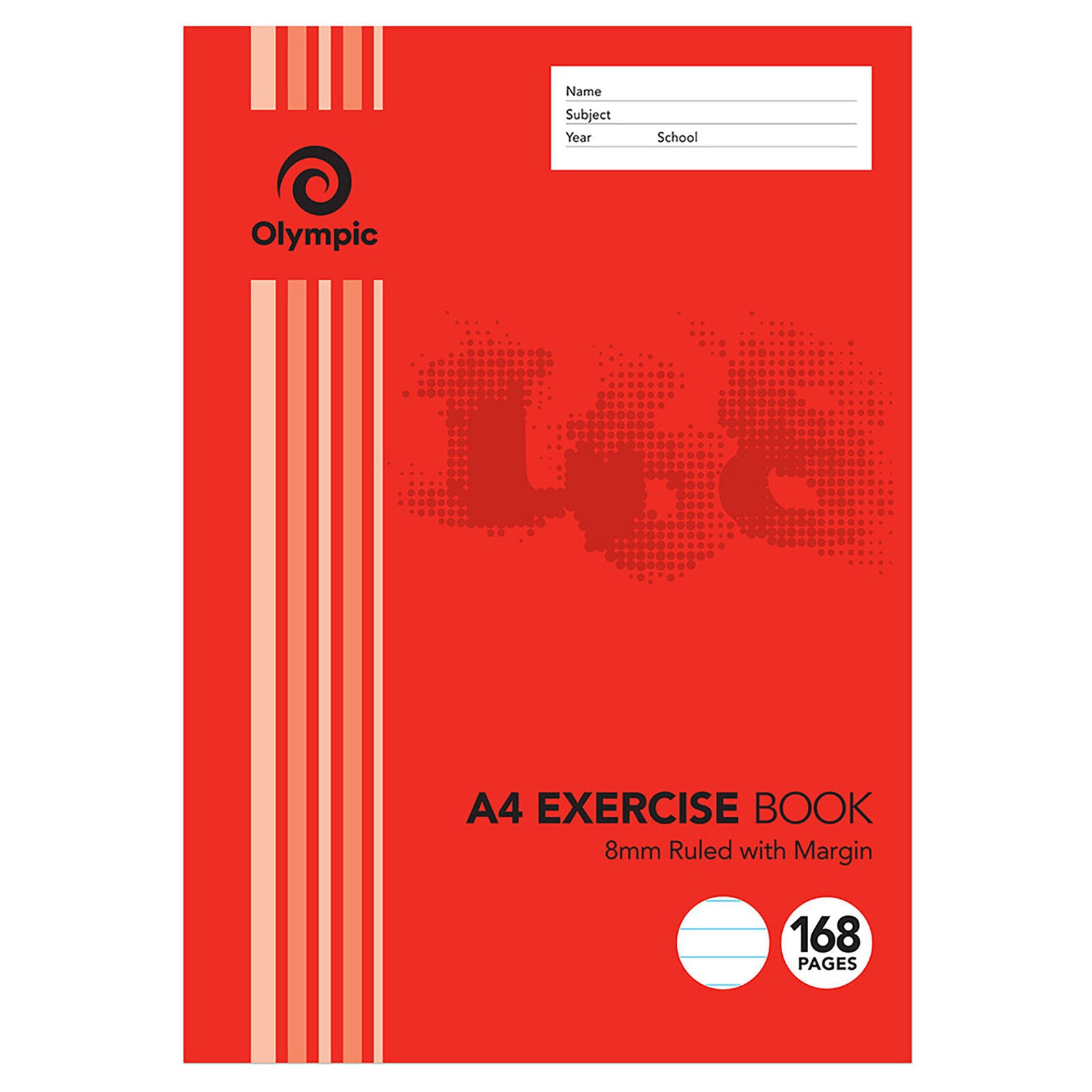 Olympic Exercise Book - A4 8mm Ruled: 168pg (Single)