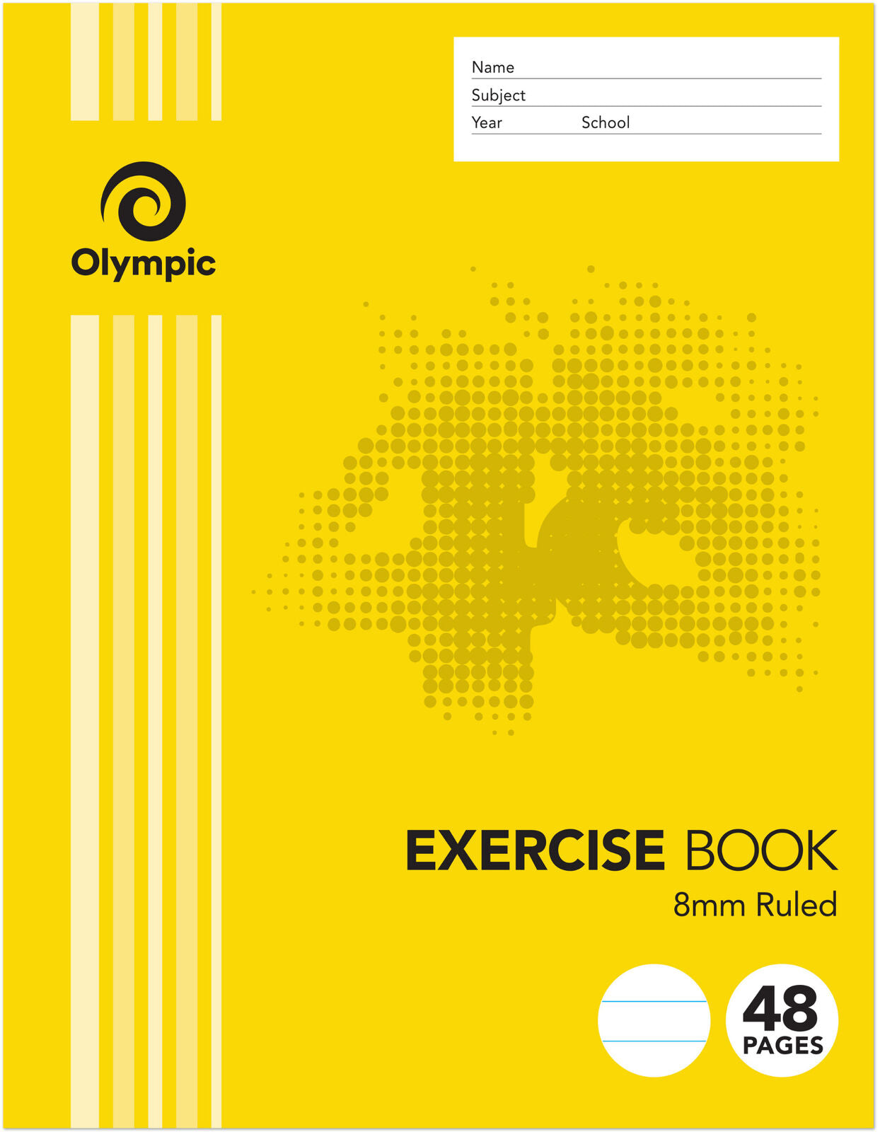 Olympic Exercise Book (225x175mm) - 8mm Ruled: 48 Pages (Pack of 20)
