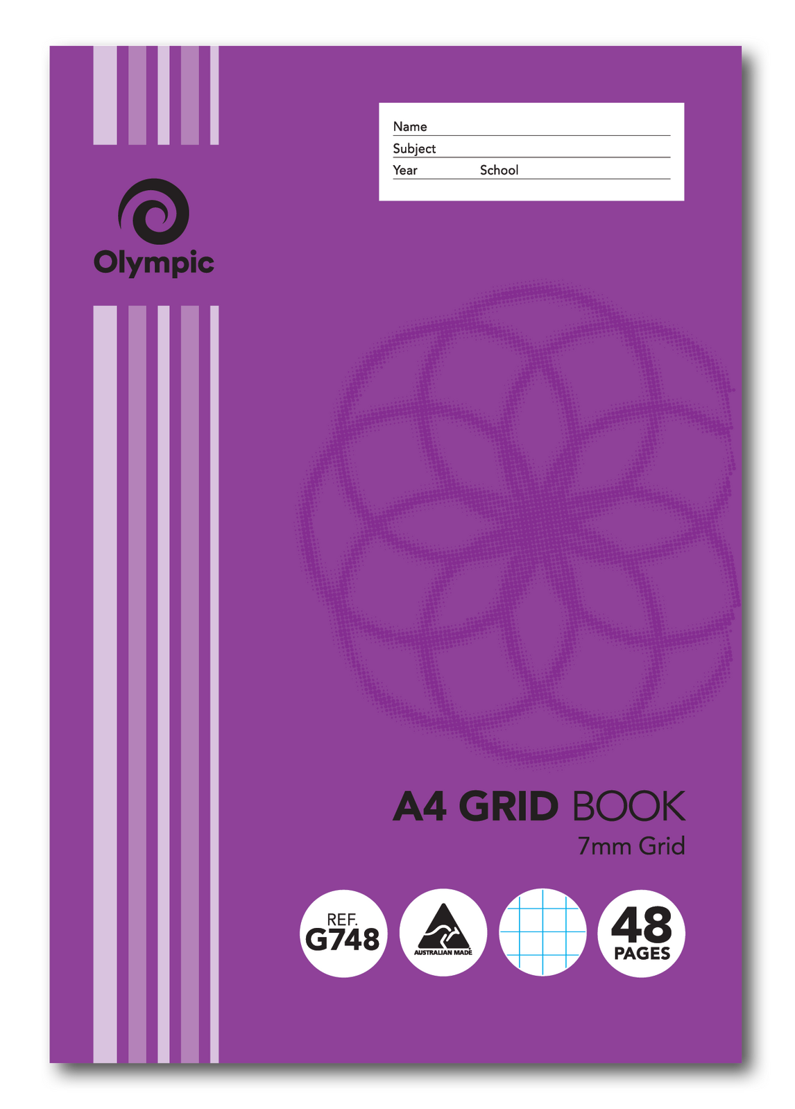 Grid Book Olympic A4 48 Page 7mm Grid (Single)