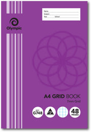 Olympic Grid Book (A4) - 7mm Grid: 48 Pages (Pack of 20)