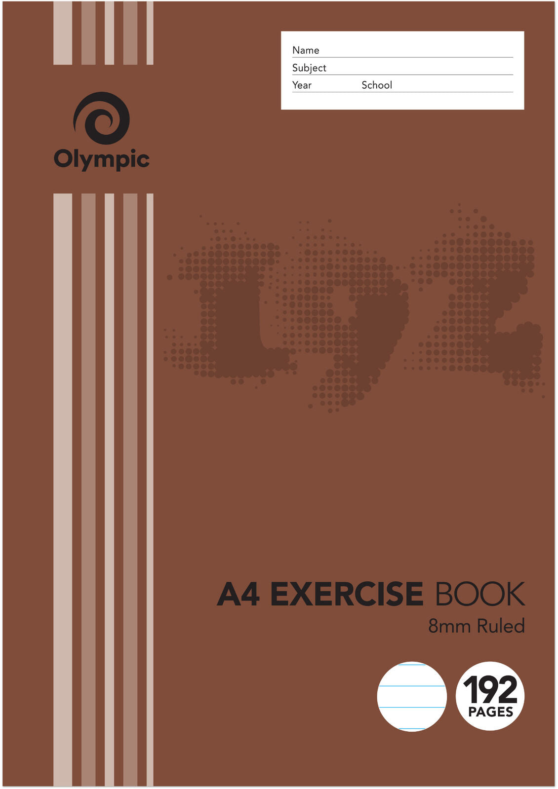 Olympic Exercise Book (A4) - 8mm Ruled: 192 Pages (Pack of 10)