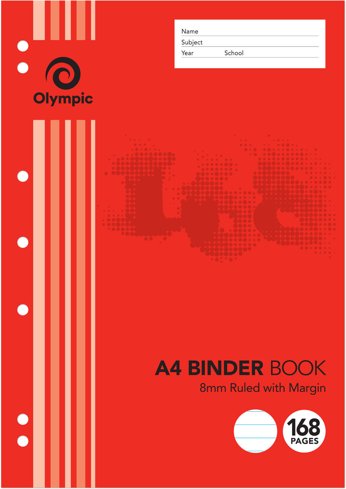 Olympic Binder Book (A4) - 8mm Ruled: 168 Pages (Single)
