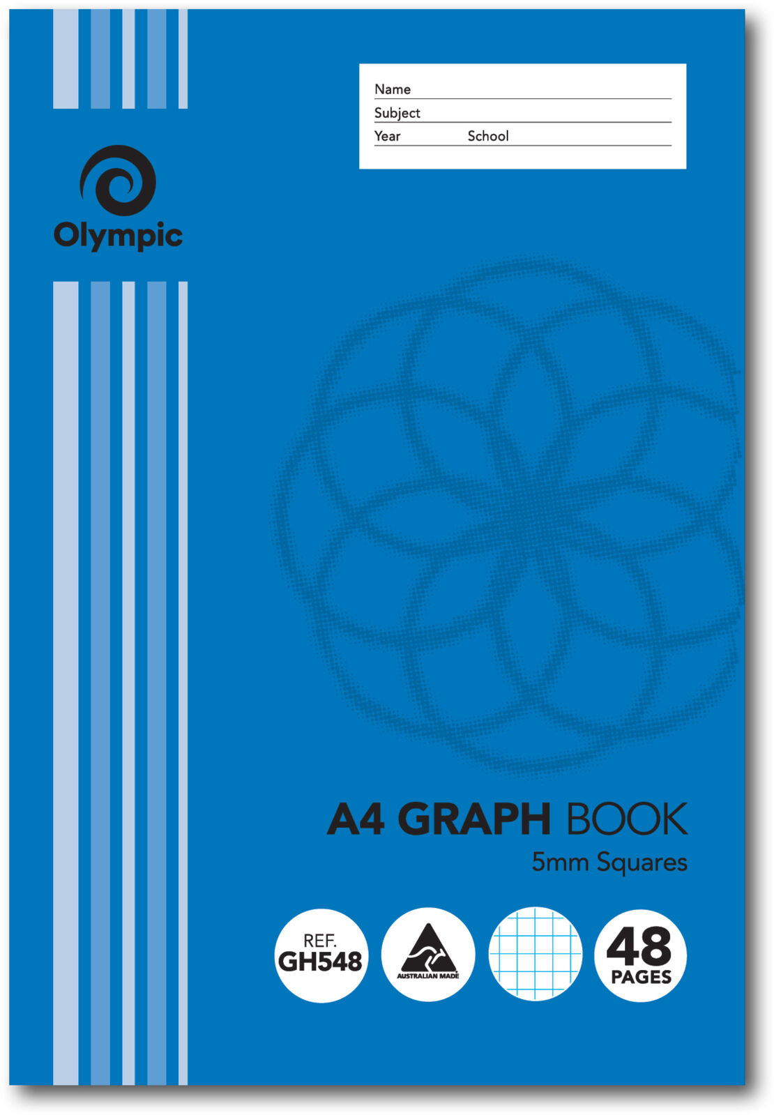Olympic Graph Book GH548 (A4) - 5mm: 48 Pages (Pack of 20)