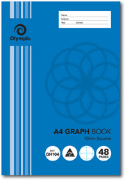 Olympic Graph Book (A4) - 10mm: 48 Pages (Pack of 20)