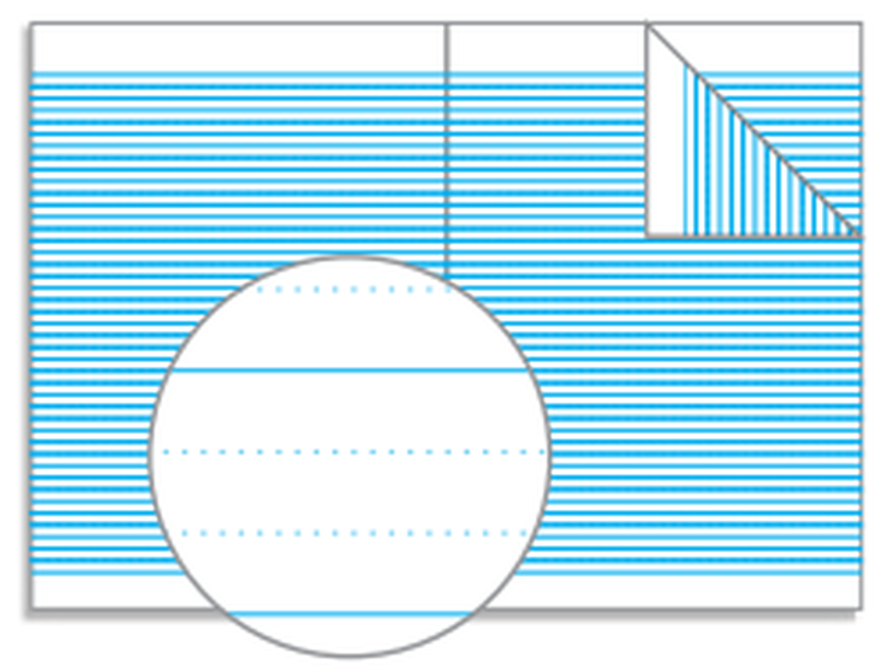 Exercise Book Olympic A4 48 Page 18mm Dotted Thirds (Single)