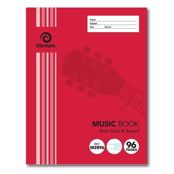 Olympic Music Book - 8mm Stave: 96 Pages (Single)