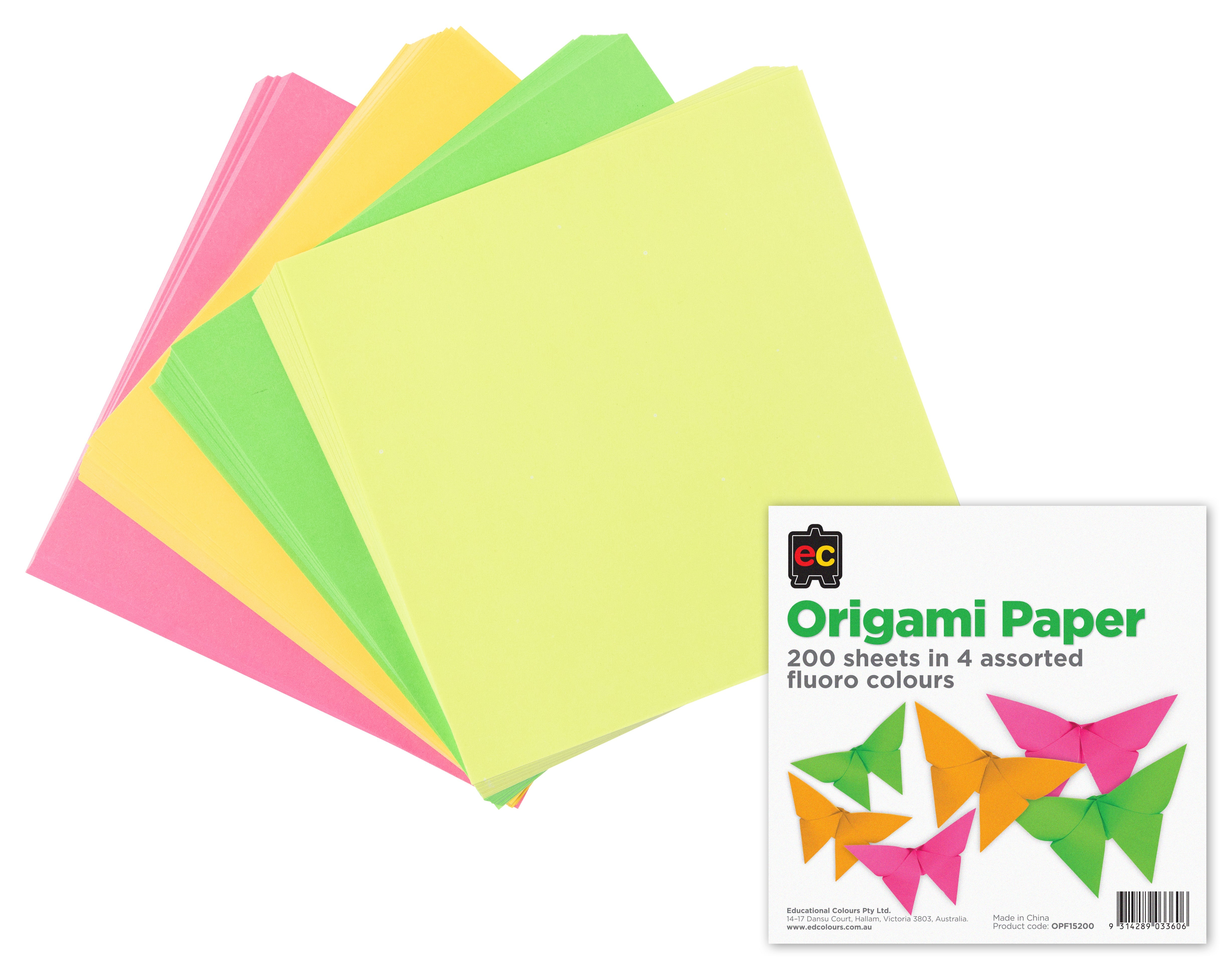 Origami Paper - Pack of 200: Fluoro