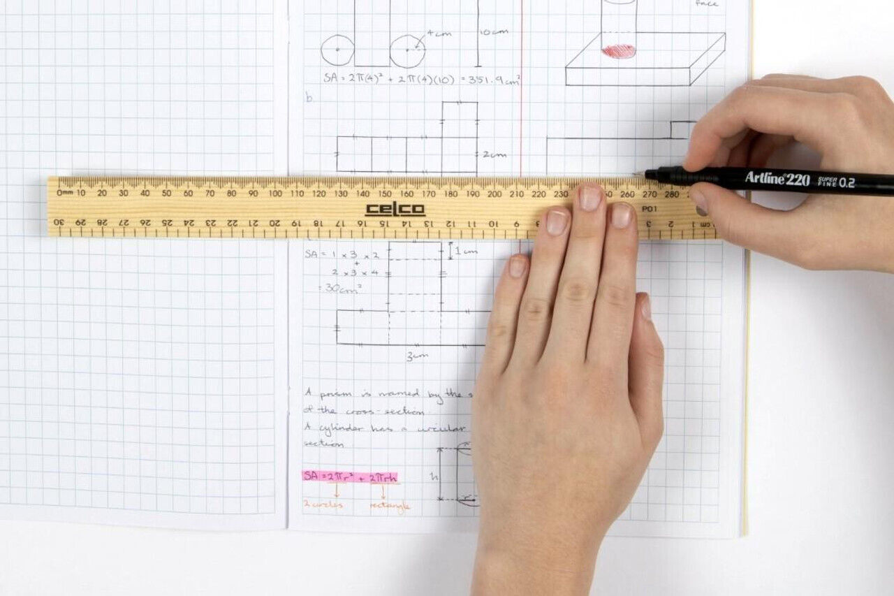 Osmer Ruler - 30cm: Wooden (Single)