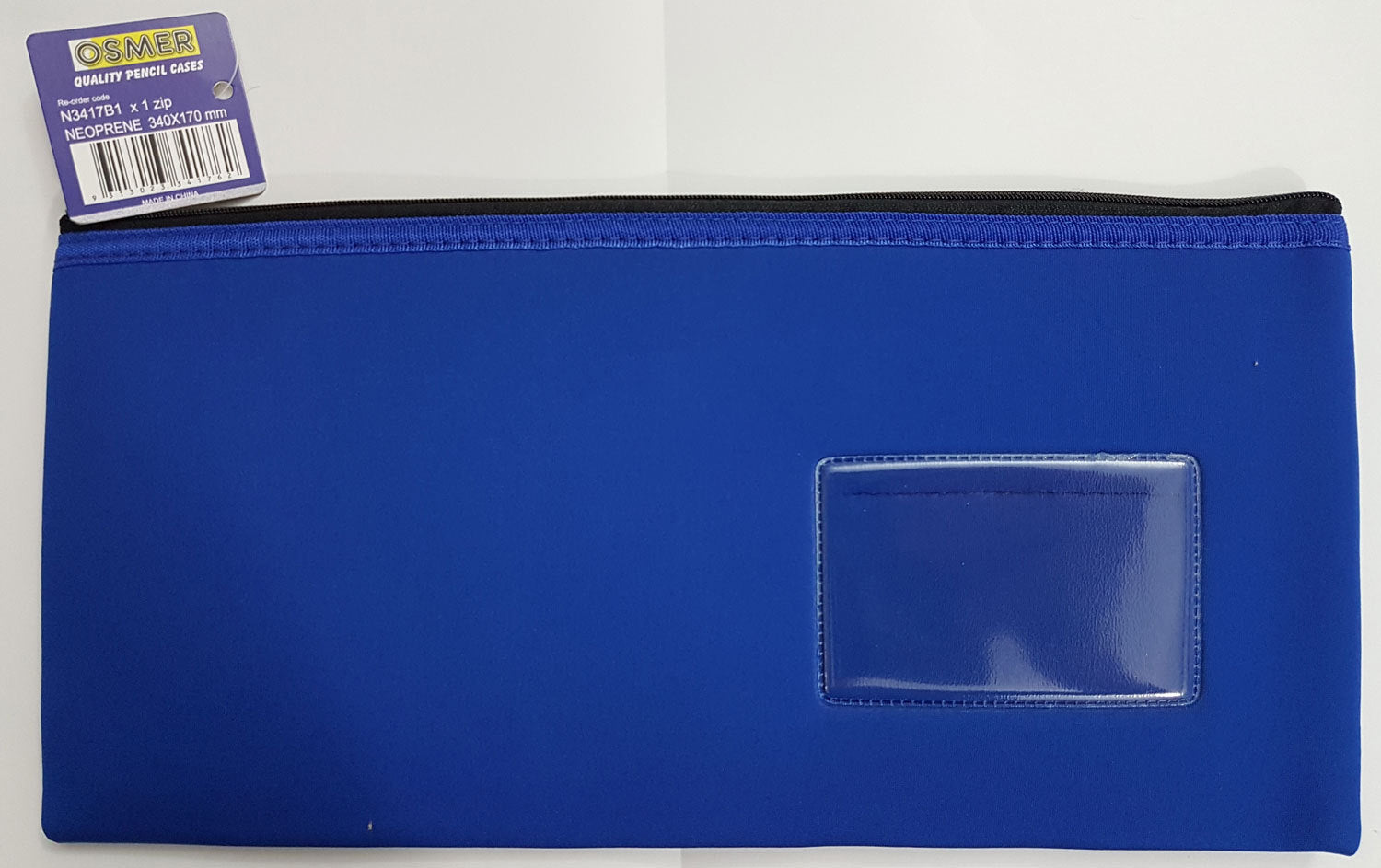 Osmer Pencil Case - Neoprene 1-Zip Jumbo (34x17): Blue