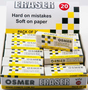 Osmer Erasers - Economy Large White (Single)