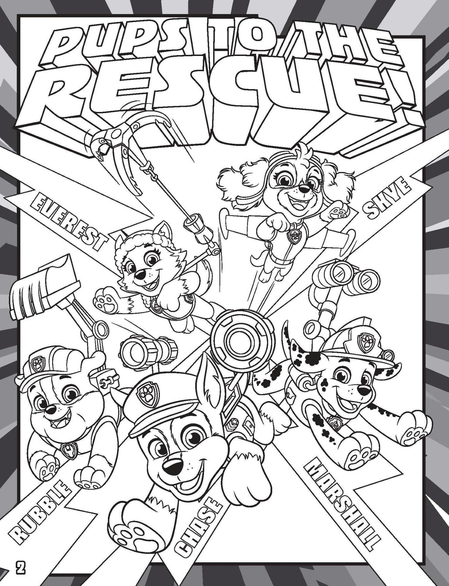 PAW Patrol - Mega Colouring Book - To the Rescue! — inside page 1