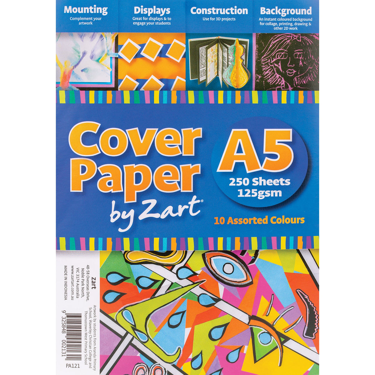 Cover Paper 125gsm A5 250's Assorted - view 6