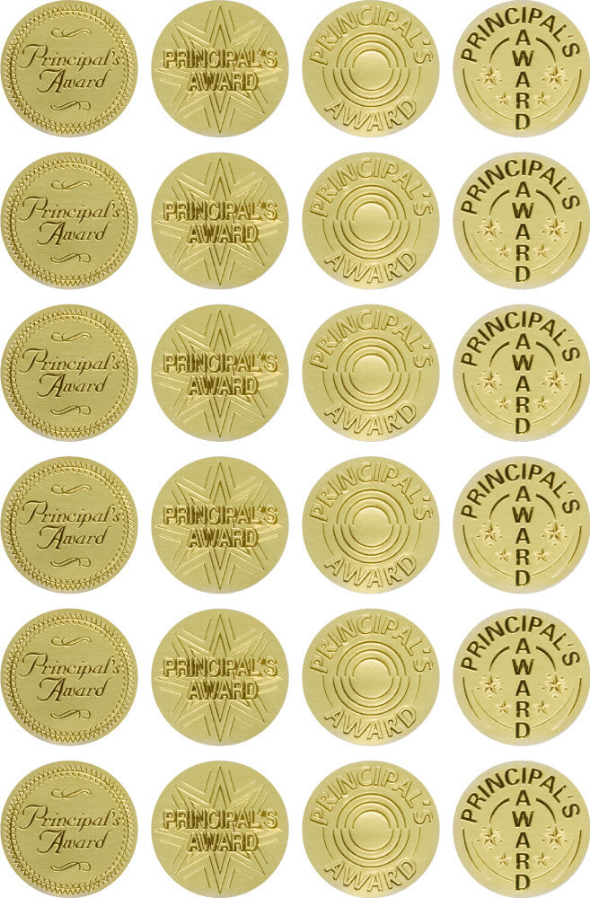 Principal's Award (29mm) - Gold Foil Stickers