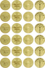 Principal's Award (29mm) - Gold Foil Stickers