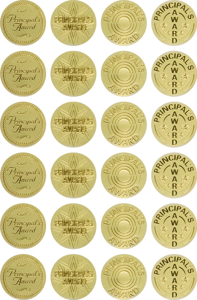 Principal's Award (29mm) - Gold Foil Stickers
