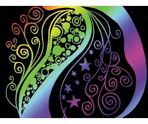 Scratch Rainbow Scraper Card (A4) - Pack of 12