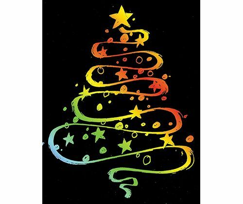 Scratch Rainbow Scraper Card (A4) - Pack of 12