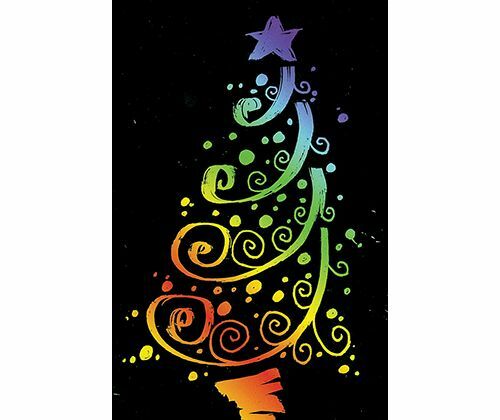 Scratch Rainbow Scraper Card (A4) - Pack of 12