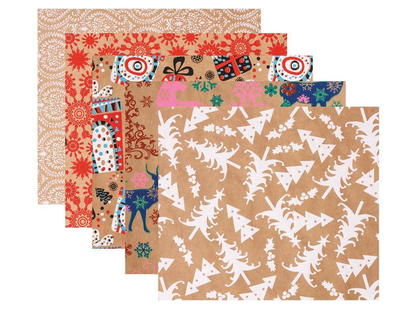 Christmas Kraft Paper - Pack of 40