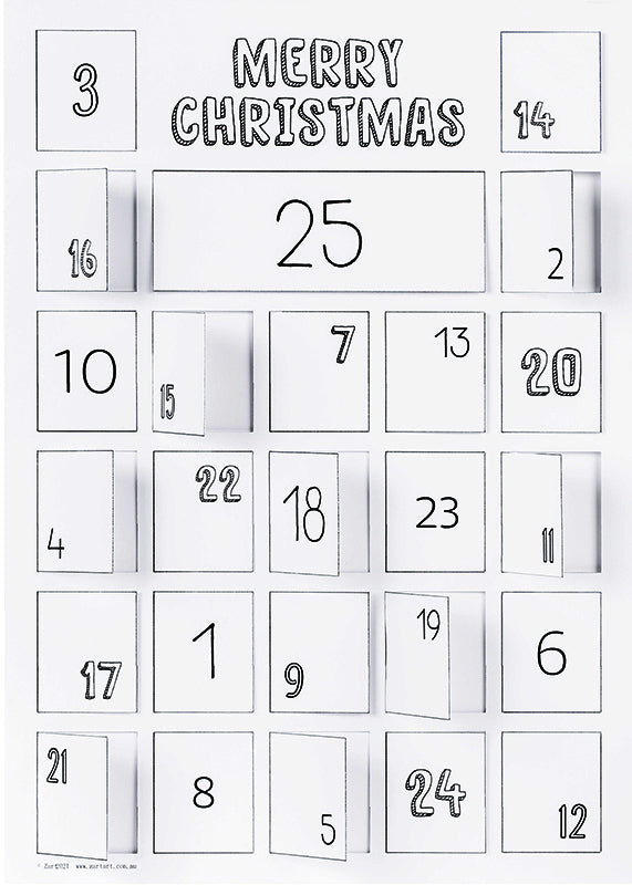 ColourMe Advent Calendar - A3 (Pack of 10)