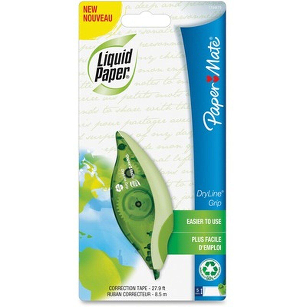 Papermate Correction Tape Liquid Paper - Recycled Dryline Grip White (Single)