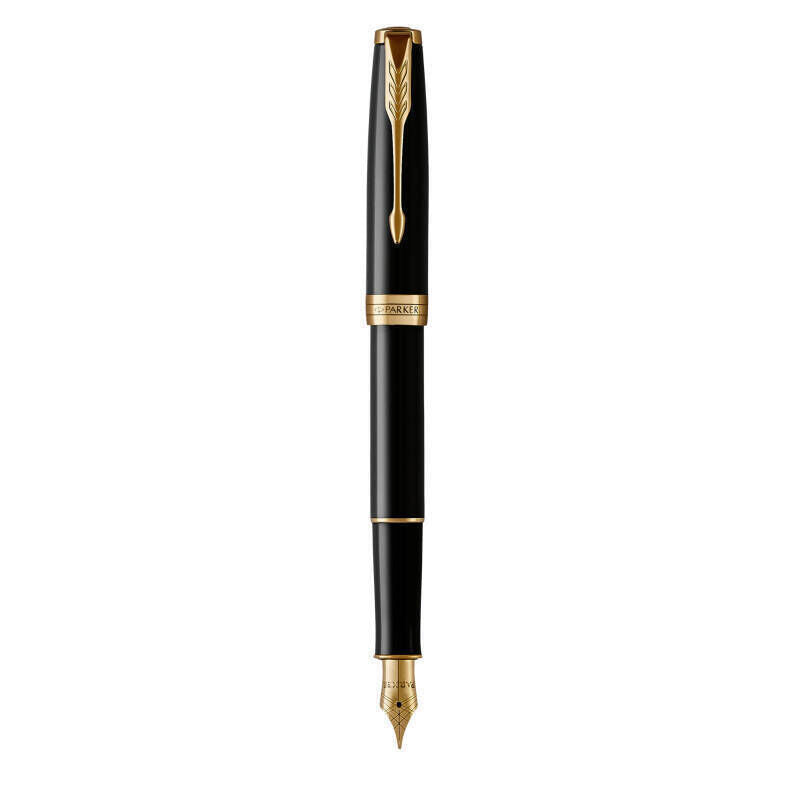 Parker Sonnet Fountain Pen - Black Lacquer, Gold Trim