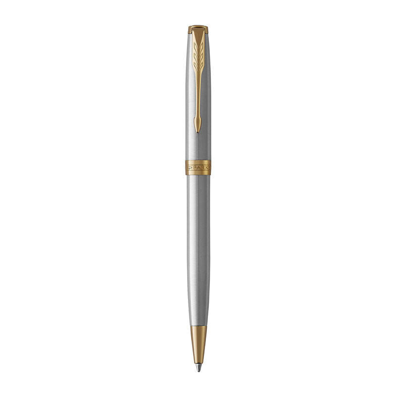 Parker Sonnet Ballpoint Pen - Stainless Steel, Gold Trim