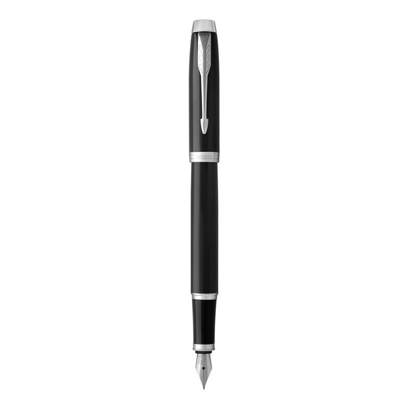 Parker IM Fountain Pen - Black Lacquer, Chrome Trim