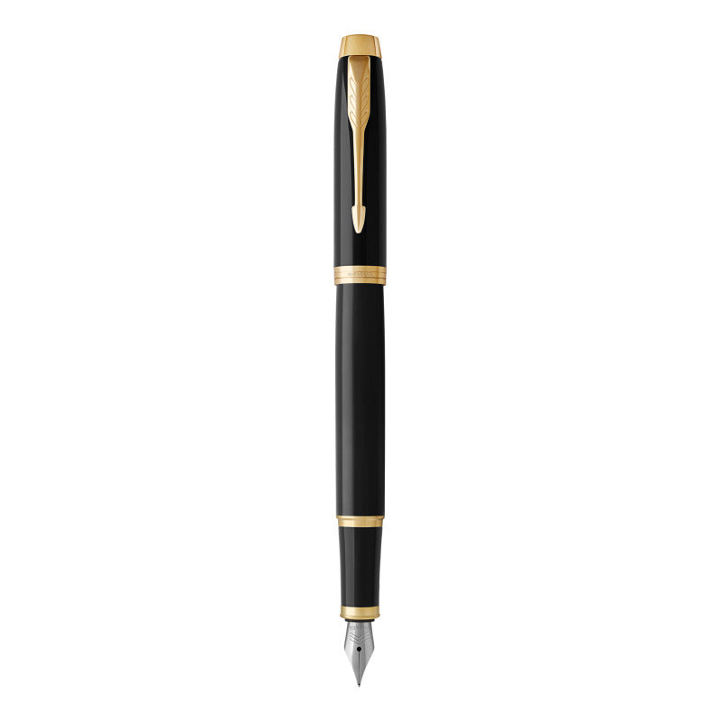 Parker IM Fountain Pen - Black Lacquer, Gold Trim