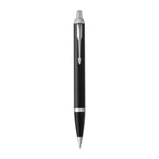 Parker IM Ballpoint Pen - Black Lacquer, Chrome Trim with Medium Tip, Blue Ink