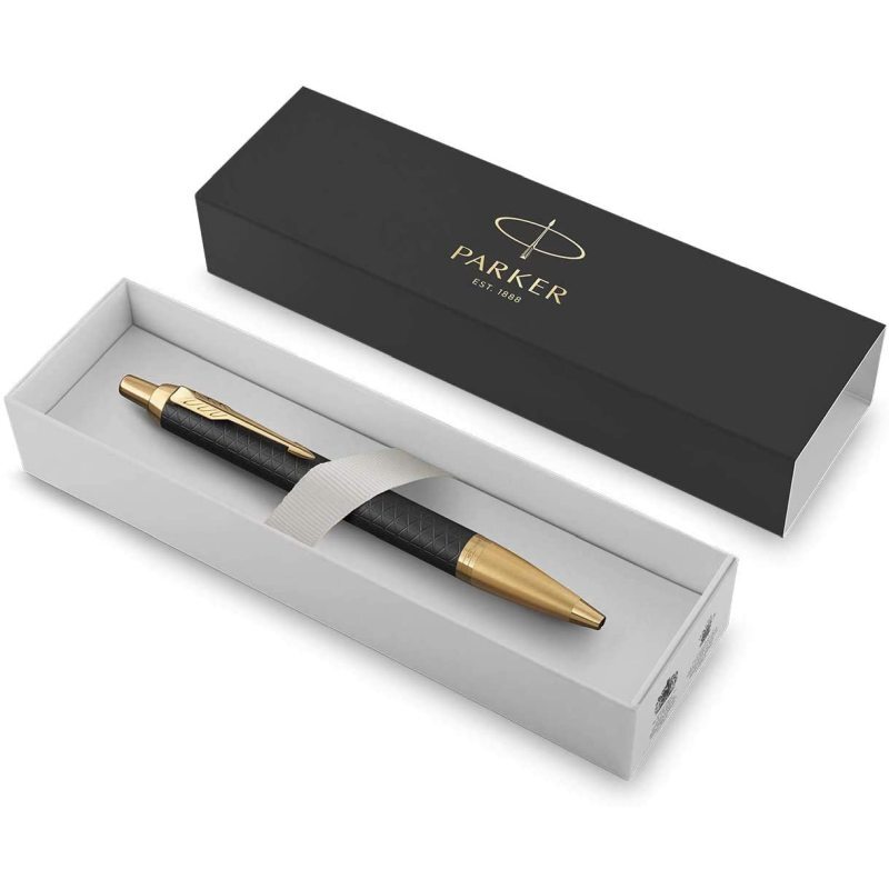 Parker IM Premium Ballpoint Pen - Black and Gold, Medium Tip