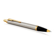 Parker IM Ballpoint Pen - Brushed Metal with Medium Tip, Blue Ink